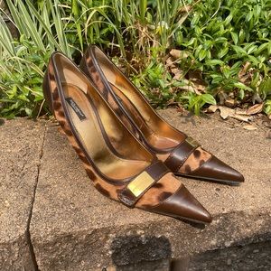 Dolce & Gabbana Brown Leopard Print Heels